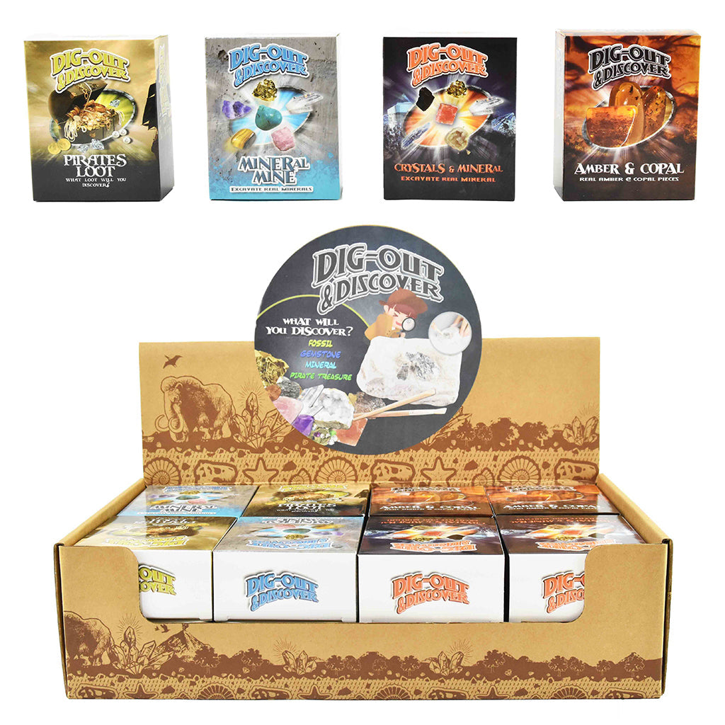 Robetoy grav ut og finn og-find, assorterete funn