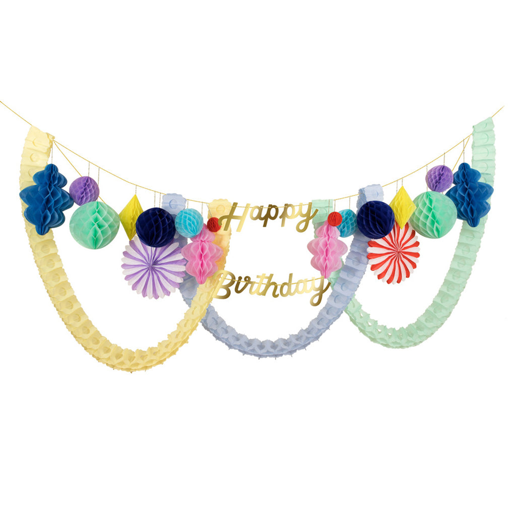 Meri Meri Happy Birthday honeycomb guirlande 2.7 meter