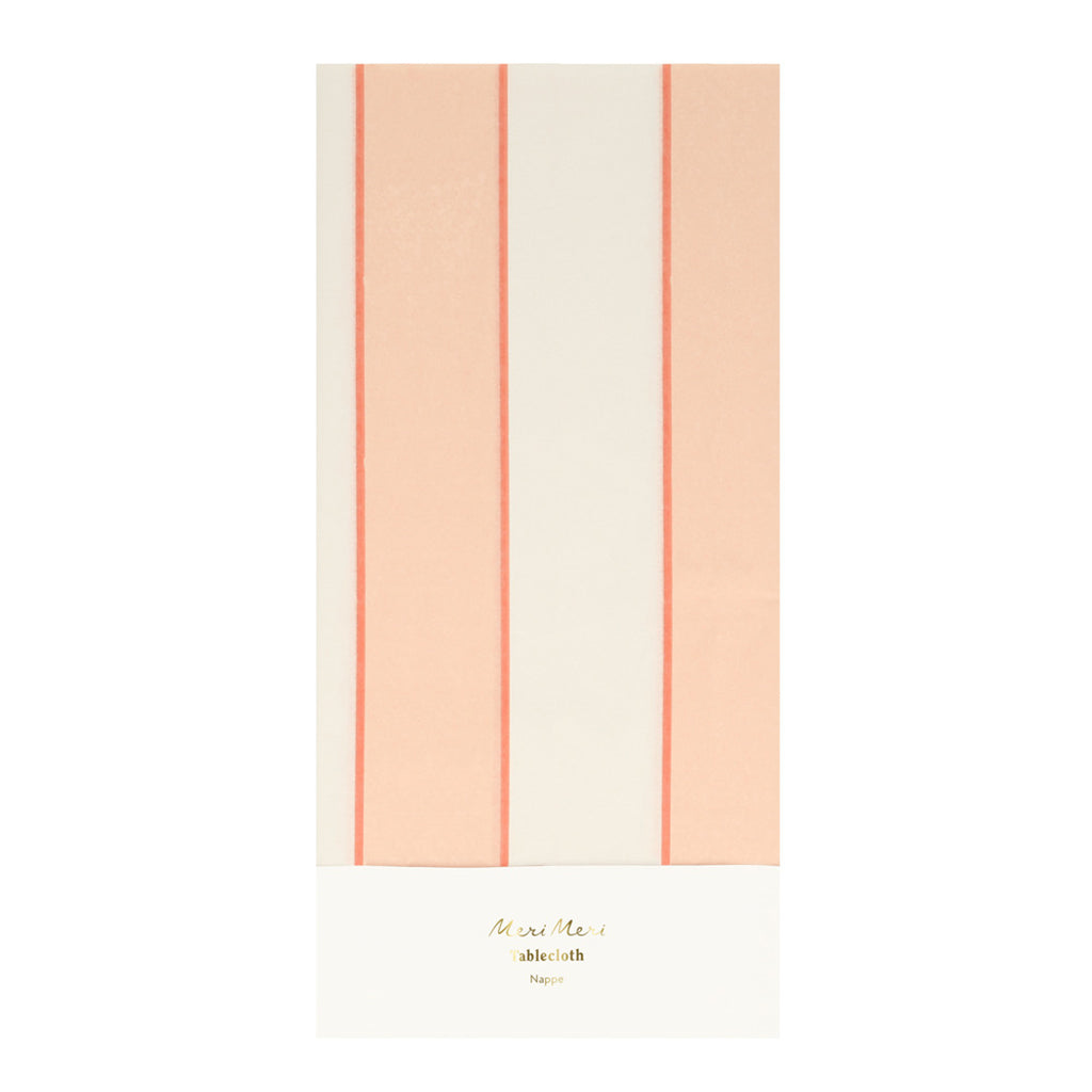 Meri Meri papirduk, Peach stripe - 259 x 137 cm