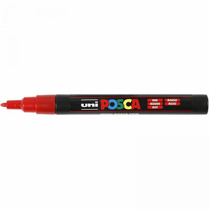 Posca Tusjer, strek 0.9-1.3 mm - 12 stk. ass farger