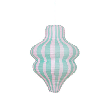 Meri Meri lanterne i rispapir, Stripy lanterns, 3-pakning - UTEN LYSPÆRE