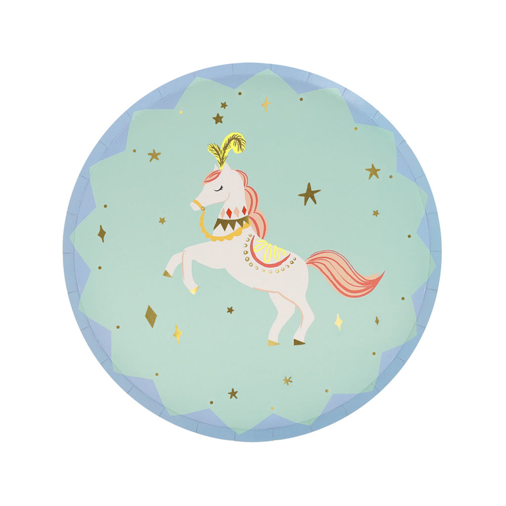 Meri Meri papptallerkener, Str. S, Sirkus - 8 stk.