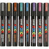 Posca Tuscher, streg 2.5 mm - 8 stk. Metallic
