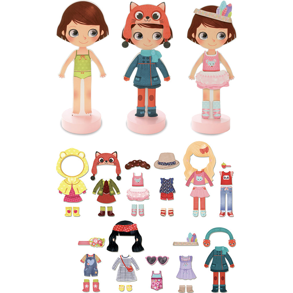 Vilac Kle-på-dukke, Magnetisk