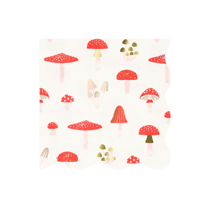 Meri Meri servietter str. L, Merry Mushroom - 16 stk.