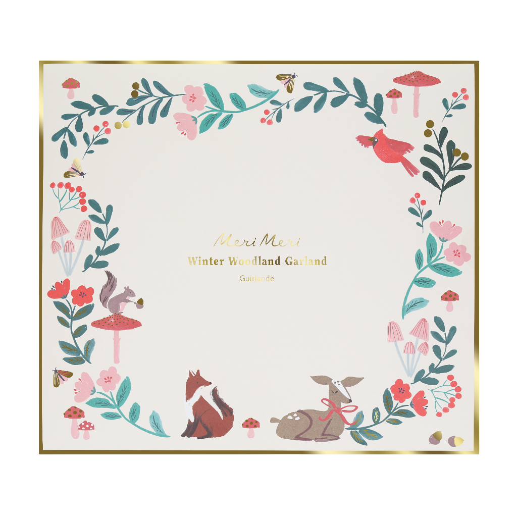 Vinterlig girlander med skogsmotiv