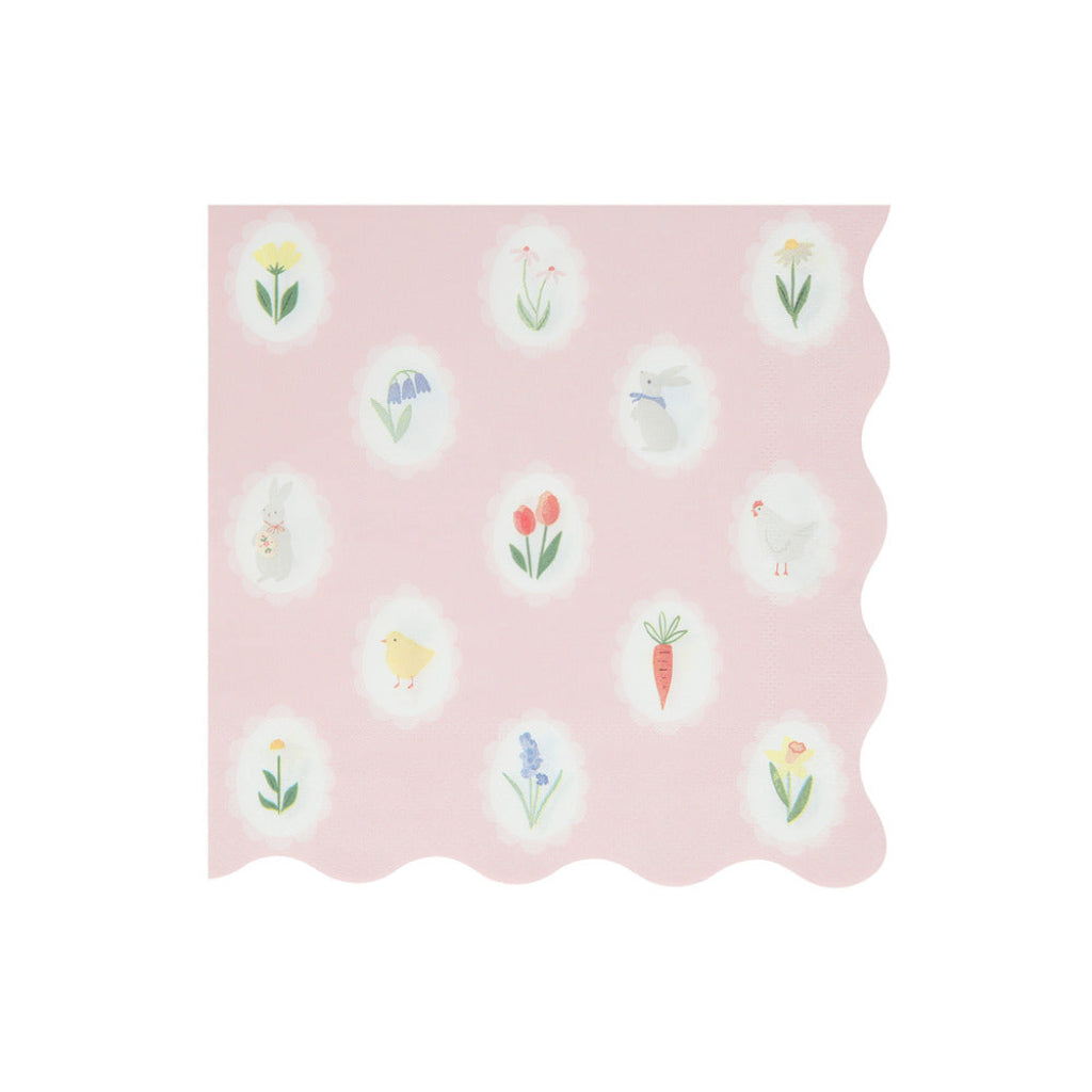 Meri Meri servietter, påske, Str. L - Easter cameo