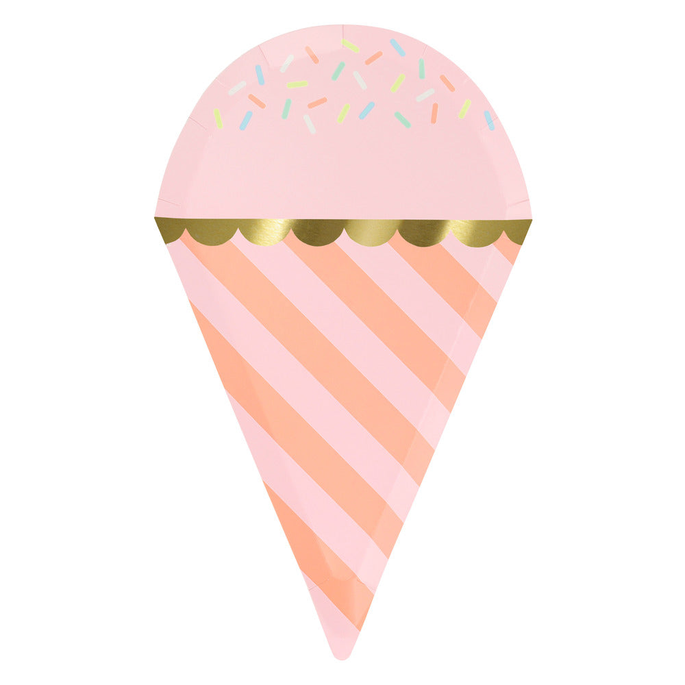 Meri Meri papptallerkener, Ice cream - 8 stk.