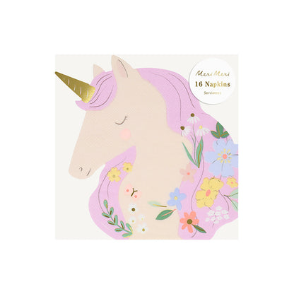Meri Meri servietter, Meadow unicorns - 16 stk.