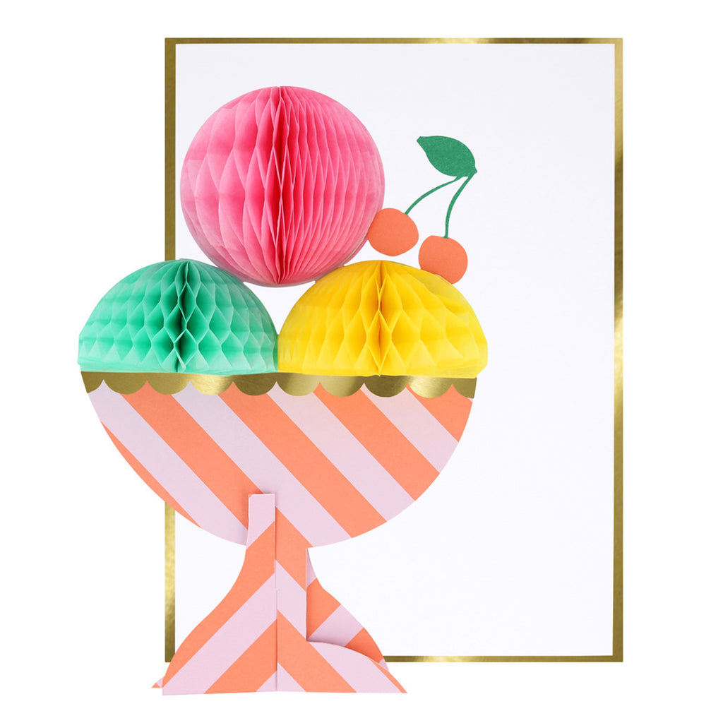 Meri Meri bursdagskort, Ice cream sunday honeycomb