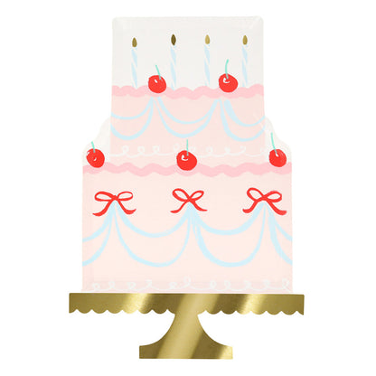 Meri Meri papptallerkener, Fancy cake - 8 stk.