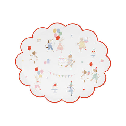 Meri Meri Papptallerkener, Str. S, Animal friends - 8 stk