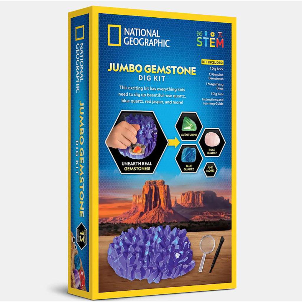 National Geographic, utgravningssett – Jumbo Gemstone