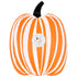 Meri Meri Paptallerkener, Halloween, Stribet græskar - 8 stk.