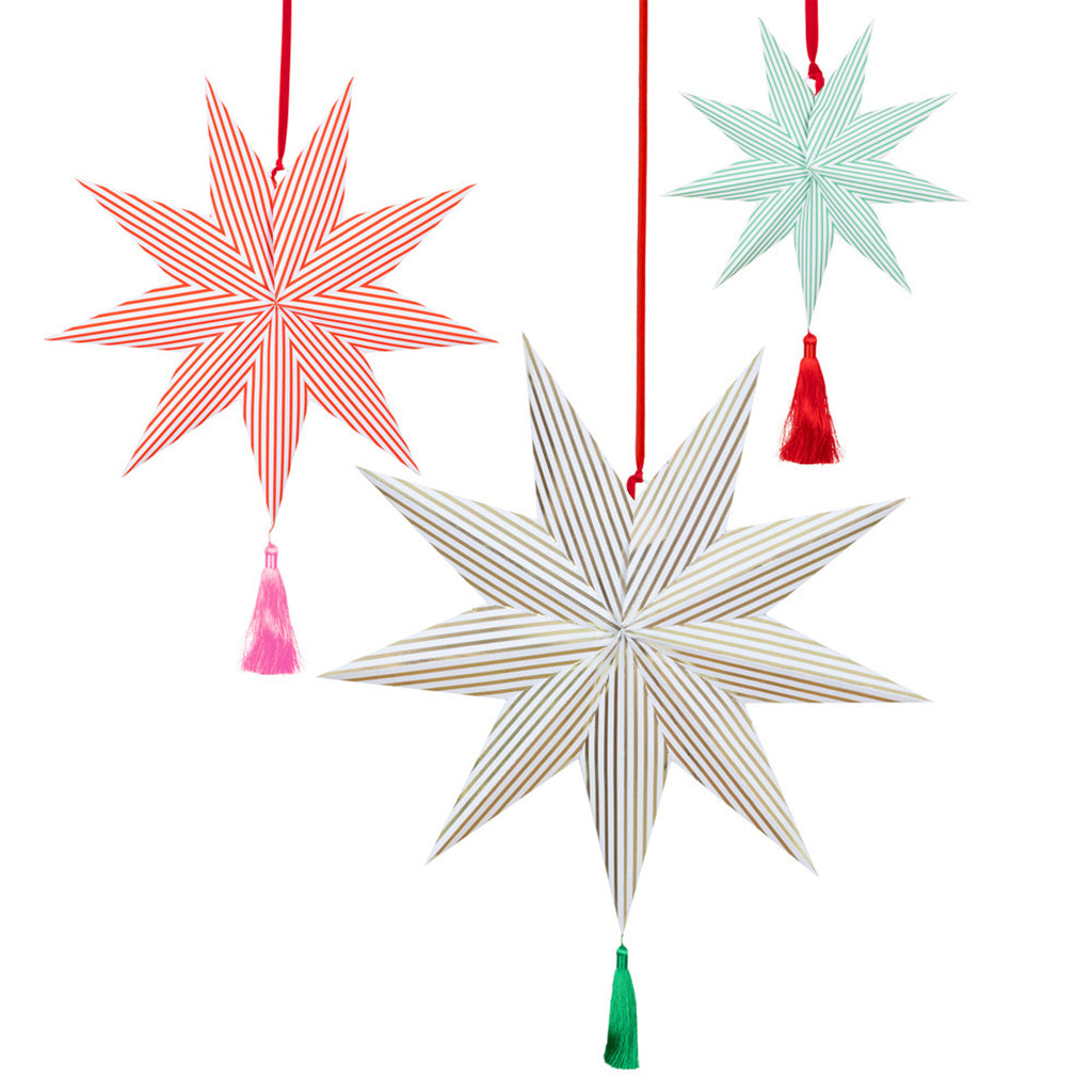 Meri Meri Stjerneoppheng, 3 stk.