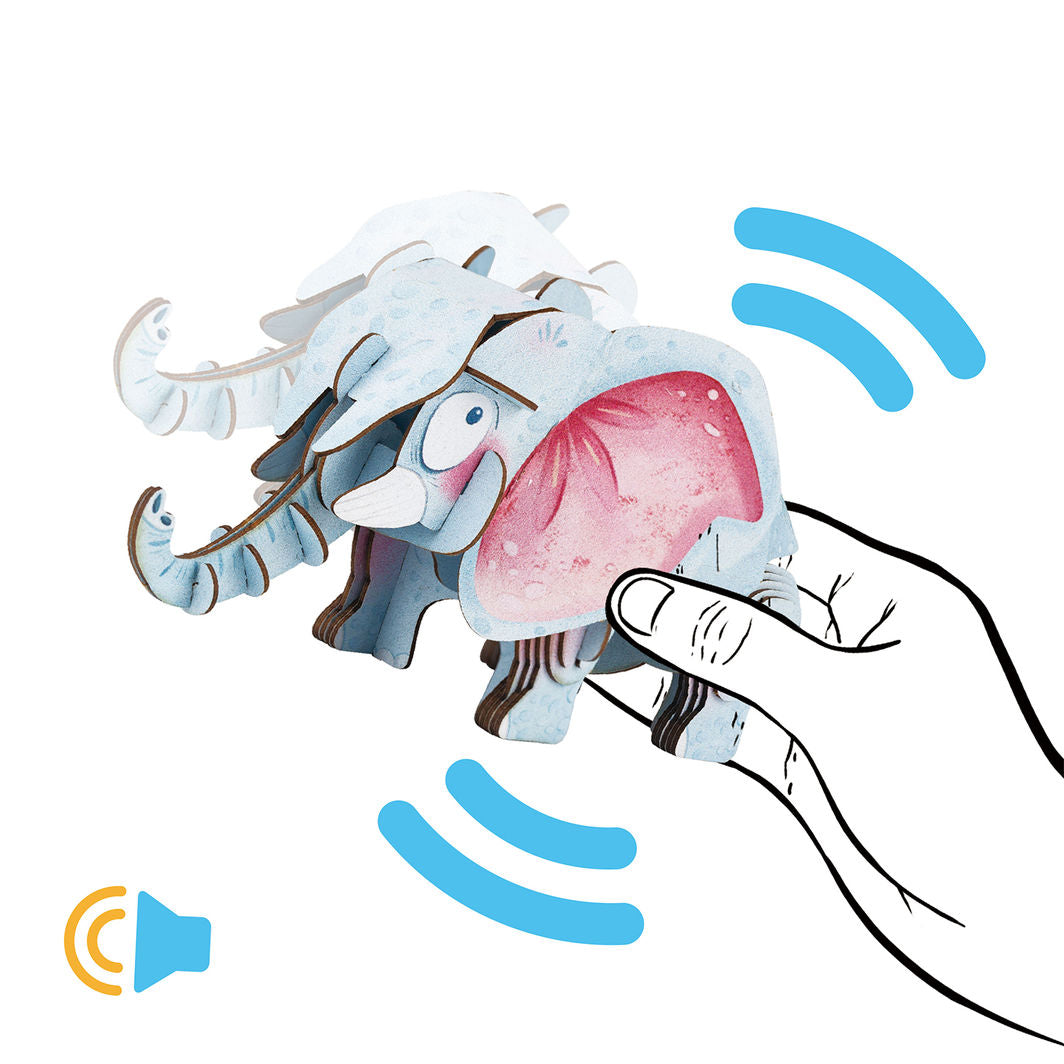 mierEdu - 3D puslespill med lyd - Elefant