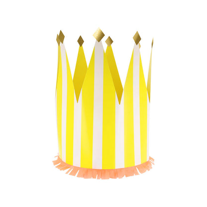 Meri Meri papirkroner, Striped - 8 stk.