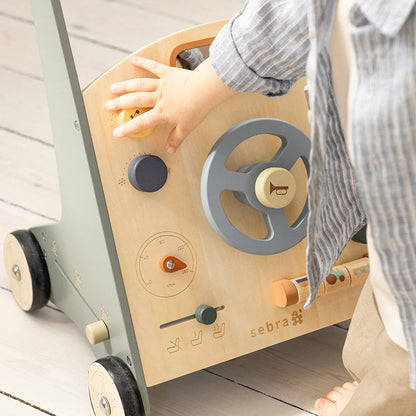 Sebra Gåvogn i tre m/aktiviteter, Bil