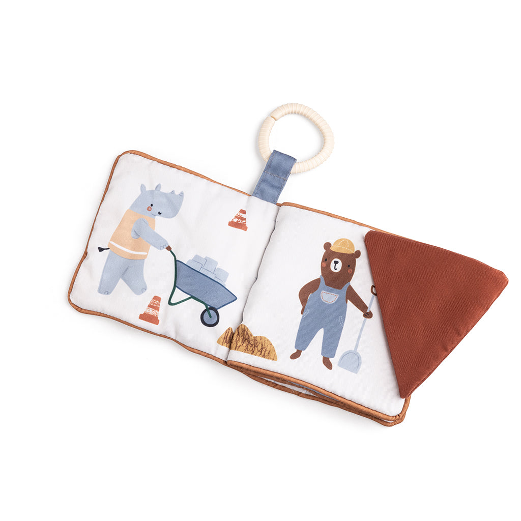 Sebra aktivitetsbok, stoff - Busy Builders