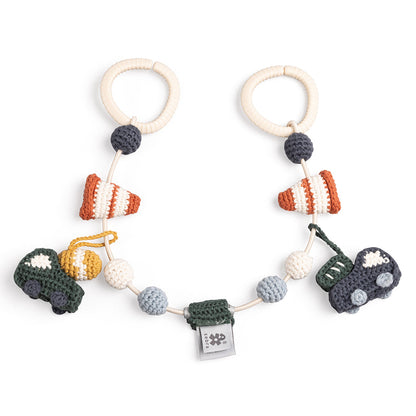 Sebra Heklet barnvognslenke, Busy Builders