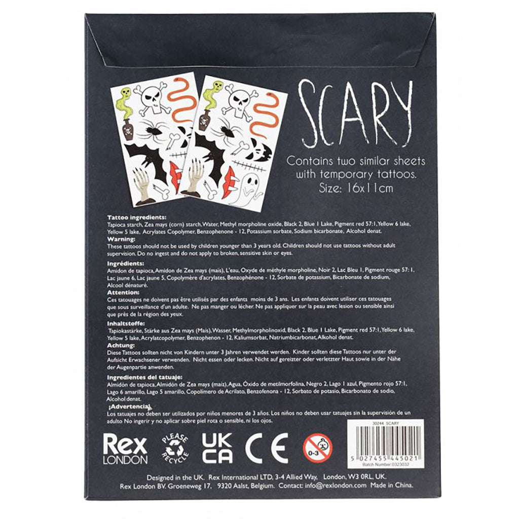 Rex London Halloween-tatoveringer, Scary