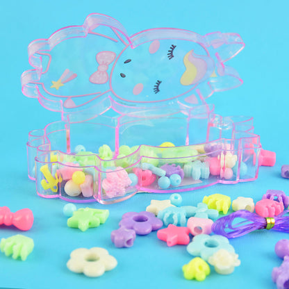 Robetoy, perlesett for å lage smykker - enhjørning-eske