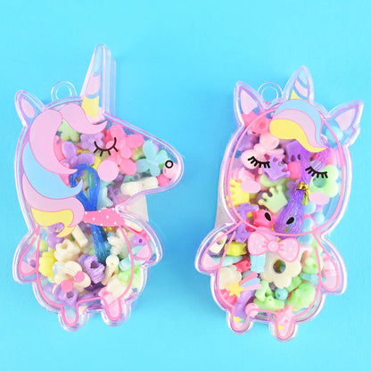 Robetoy, perlesett for å lage smykker - enhjørning-eske