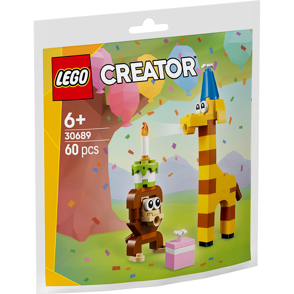 LEGO Disney Recruitment Bags fødselsdagsfestdyr i pakning med abe og giraf