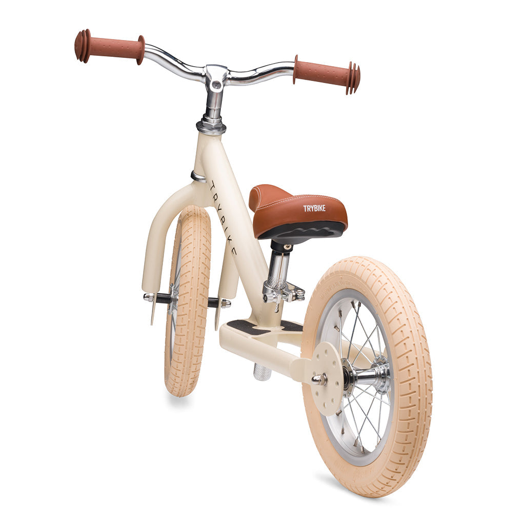 Trybike løbecykel, Vintage creme med retro look