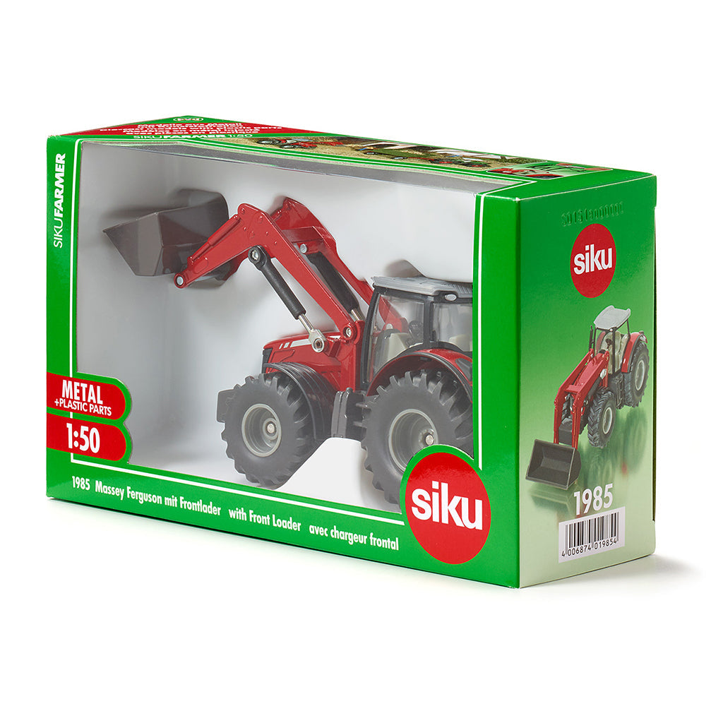 Siku Massey Ferguson traktor med frontlaster, 1:50