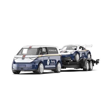 Siku VW ID Buzz med Porsche 911 GT3 – str. 22,6 × 7,5 cm