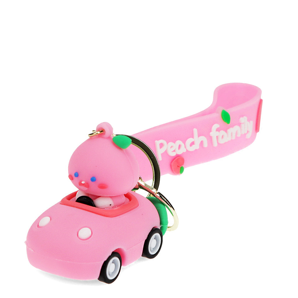 Rex London nøglering m. vedhæng, Peach