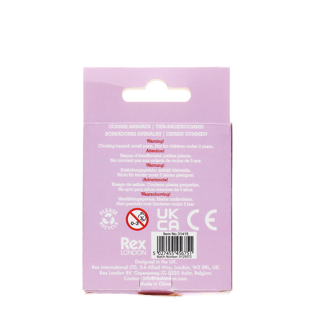 Rex London viskelæder, sett med 4 dyr - Medley