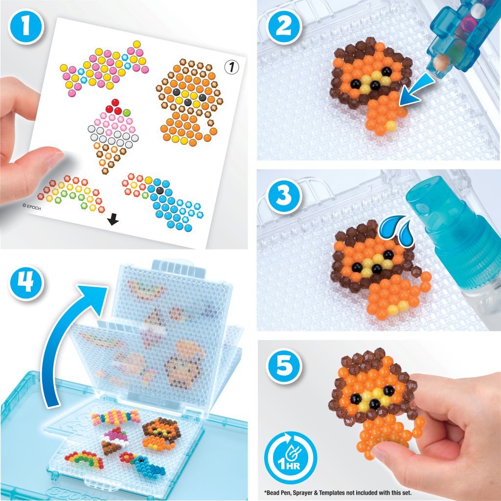 Aquabeads påfyllingssett med faste perler