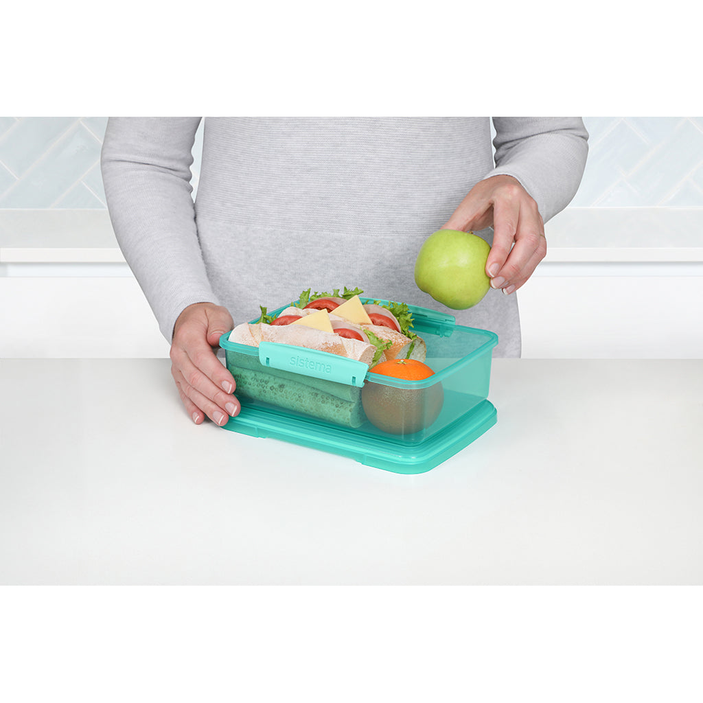 Sistema Coloured Lunch Matboks m. 1 rom, 2L - Teal