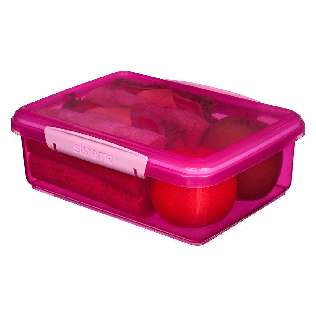 Sistema Coloured Lunch Matboks m. 1 rom, 2L - Pink