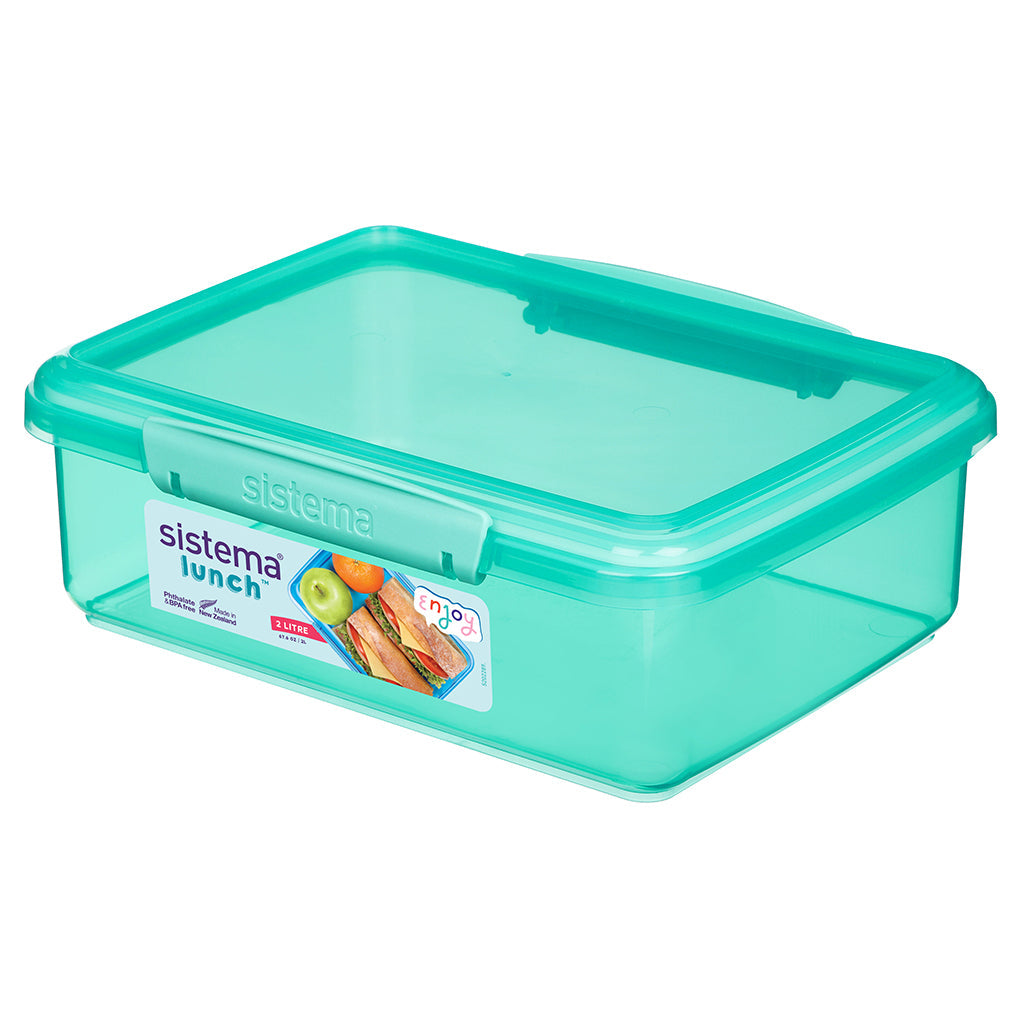 Sistema Coloured Lunch Matboks m. 1 rom, 2L - Teal