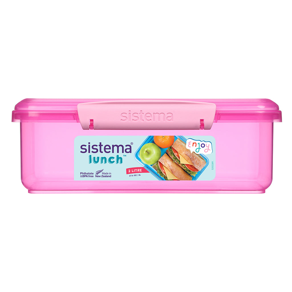 Sistema Coloured Lunch Matboks m. 1 rom, 2L - Pink