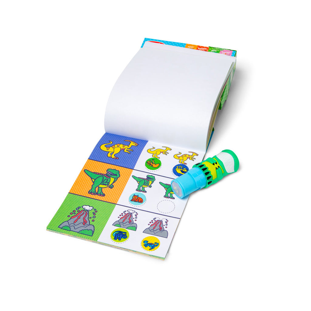 Melissa &amp; Doug Wow! Aktivitetsblokk, Stempel-selv klistremerker - Dinosaur