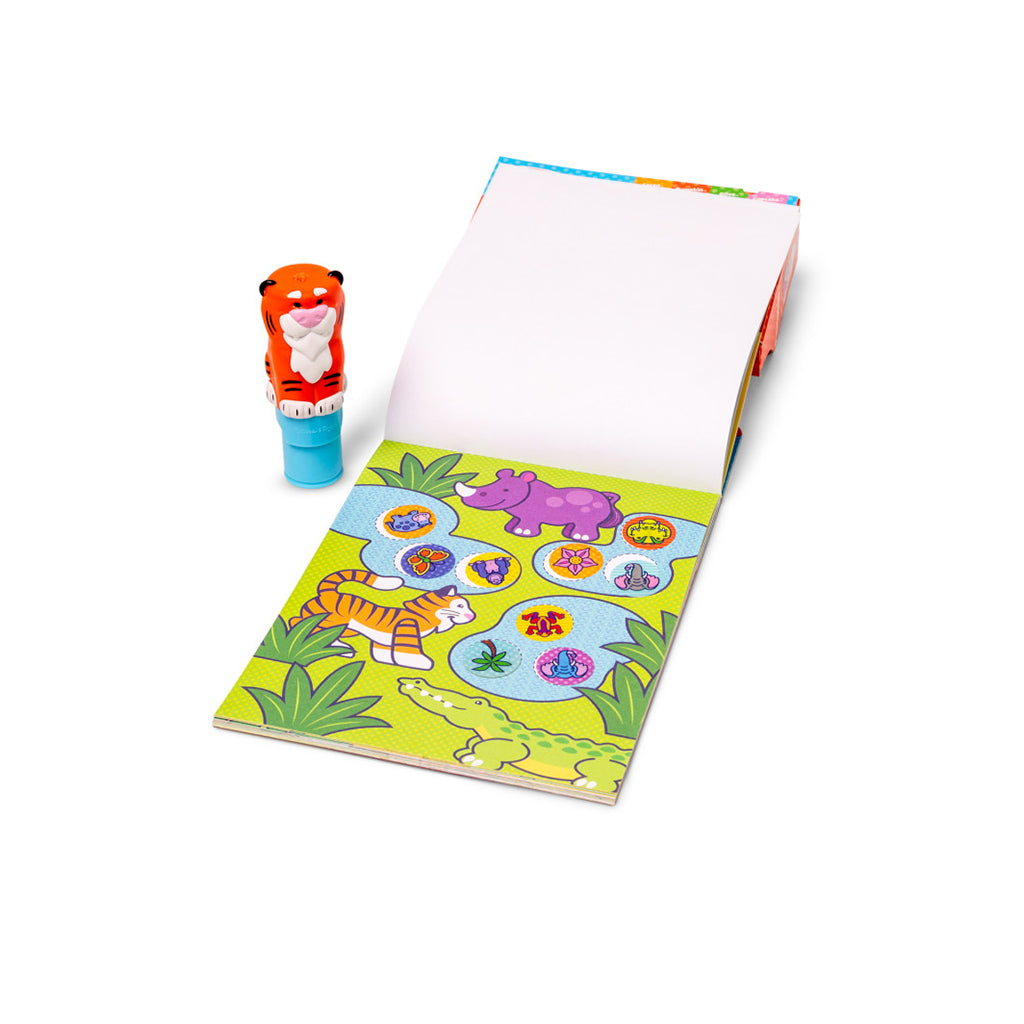Melissa &amp; Doug Wow! Activity pad, Stempel-selv klistremerker - Tiger