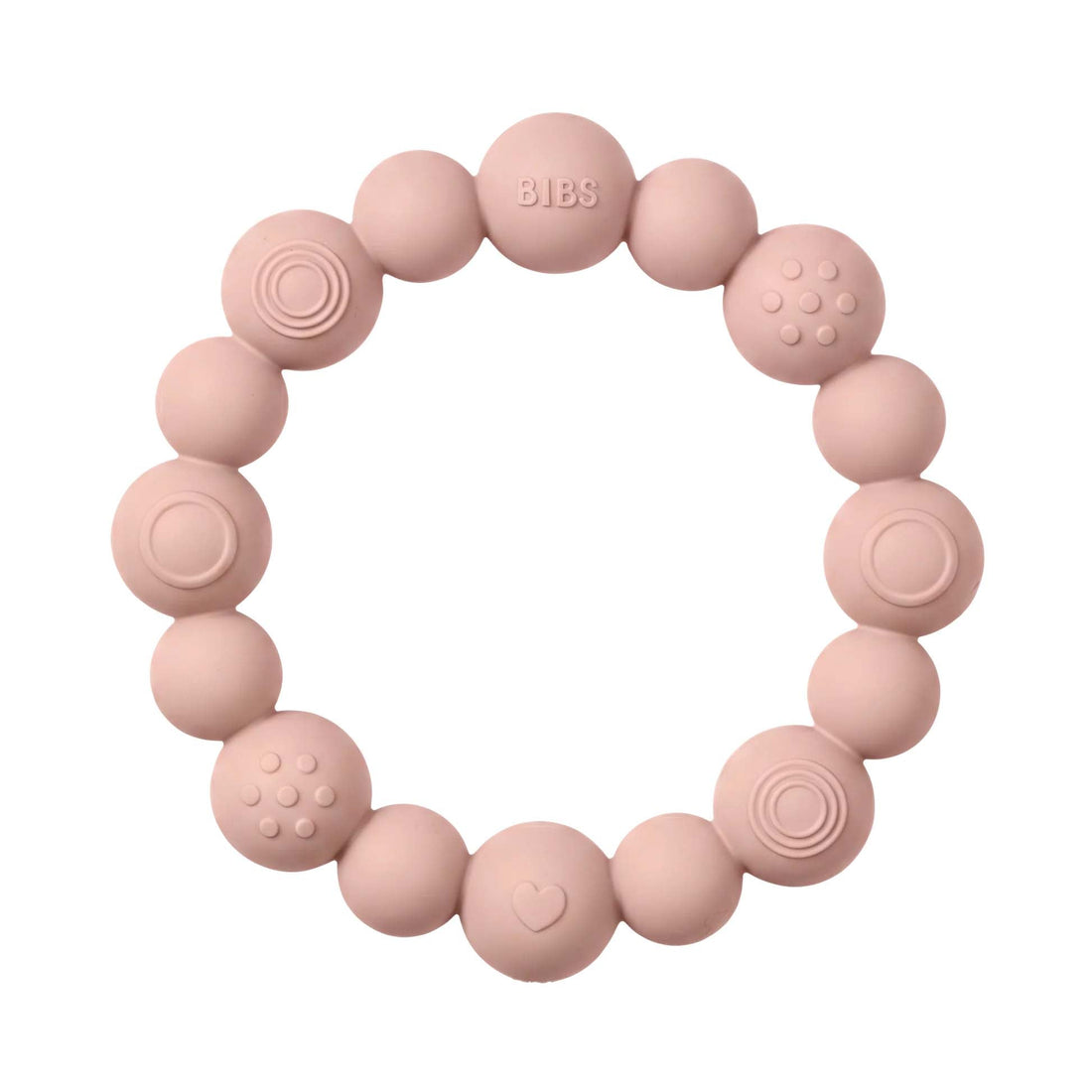 Bibs bitering i silikon, Beaded – Blush