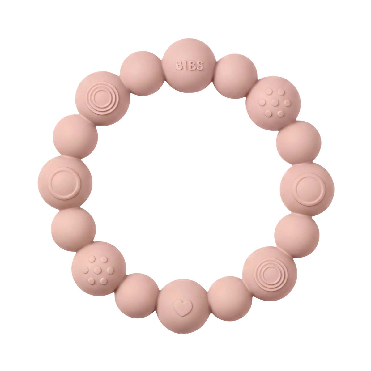 Bibs bitering i silikon, Beaded – Blush
