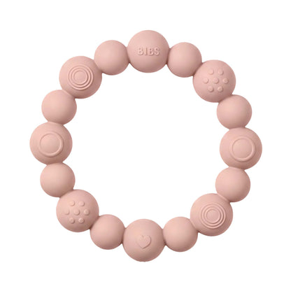 Bibs bitering i silikon, Beaded – Blush