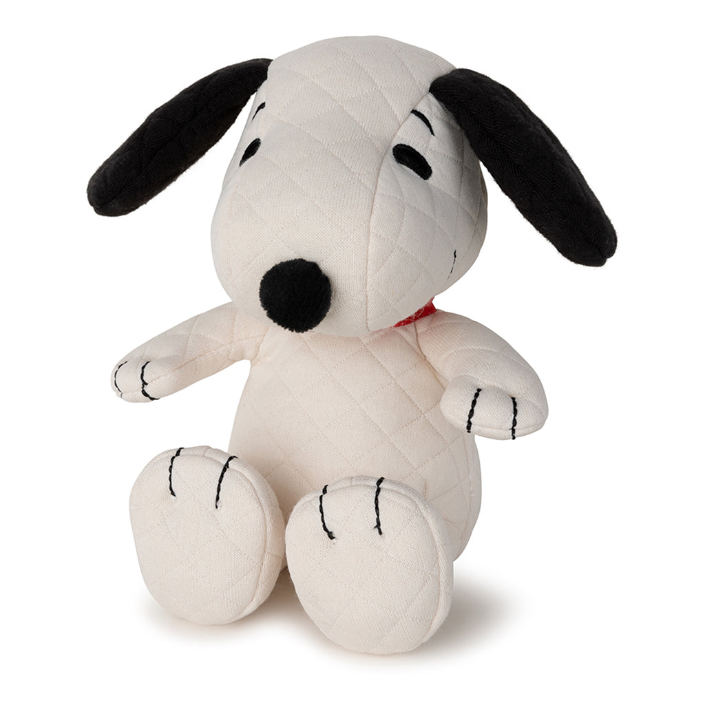 Snoopy bamse, Quilted Jersey cream, 17 cm - Nuser bamse i gaveeske