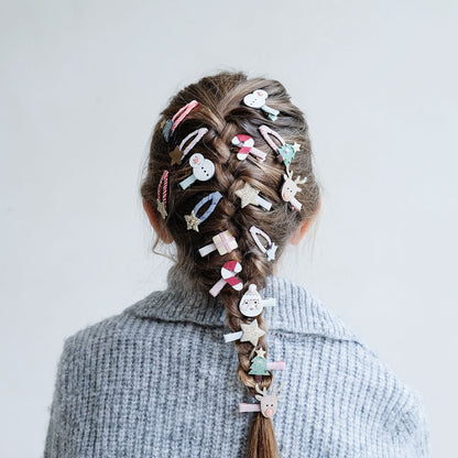 Mimi &amp; Lula Hårpynt, 8 Hårspenner - Mini Santa Christmas