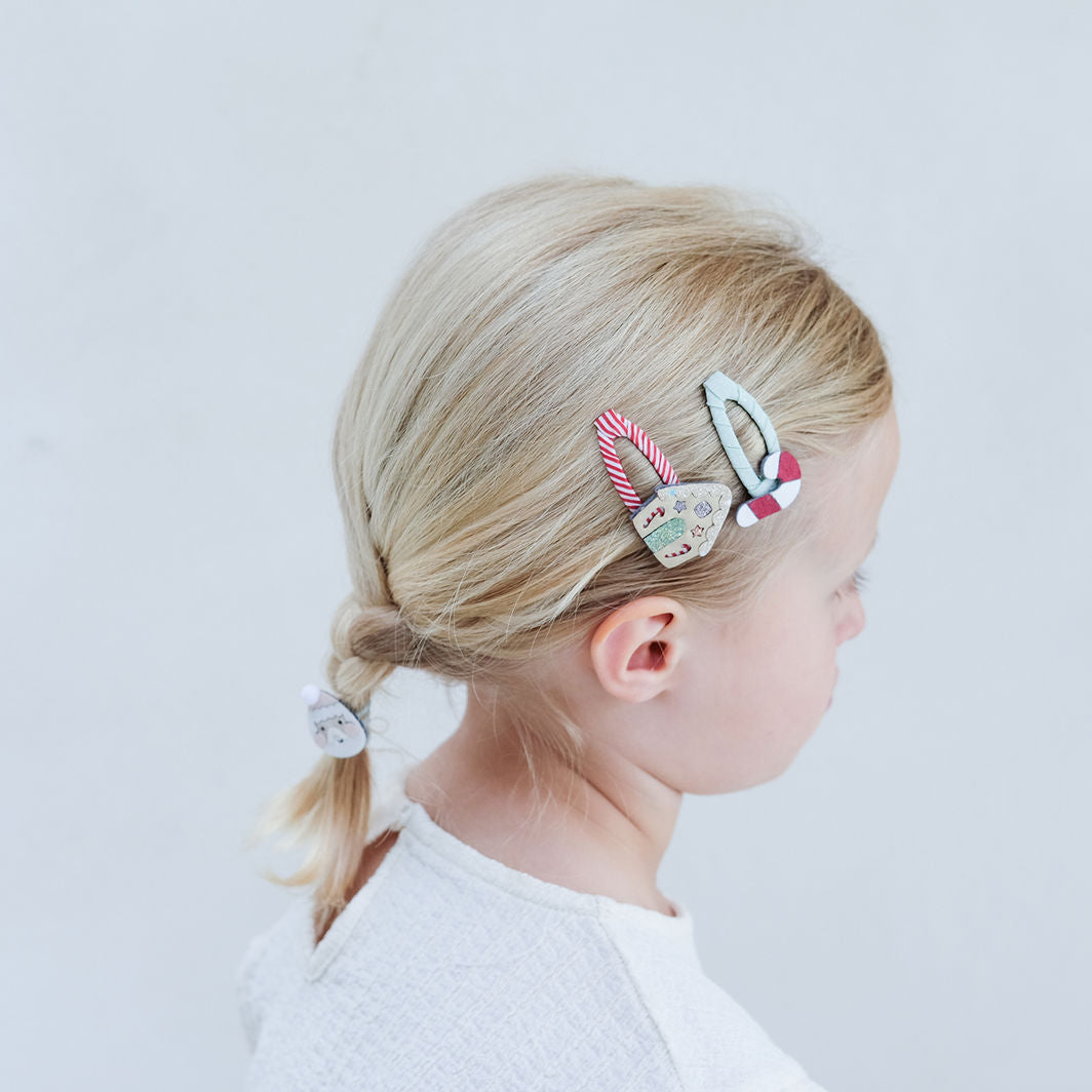 Mimi &amp; Lula hårpynt, 4 Hårspenner - Gingerbread Christmas