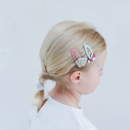 Mimi &amp; Lula hårpynt, 4 Hårspenner - Gingerbread Christmas