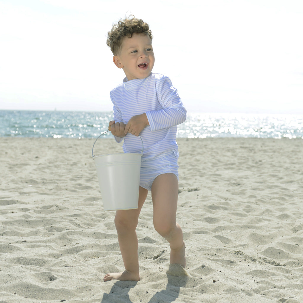 Petit Crabe UV badebluse, Sydney, Baby blue/White – 0-10 år