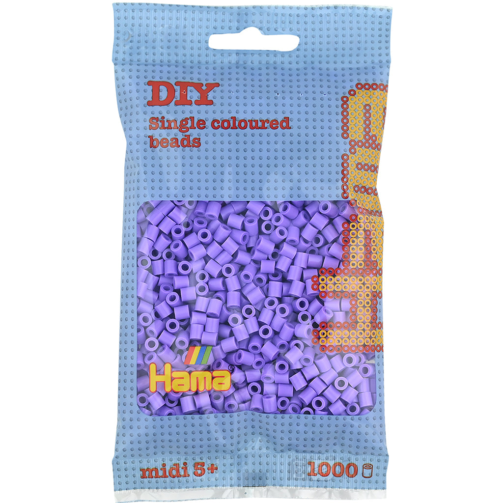 Hama Midi perler i pose, Pastell lilla - 1000 stk
