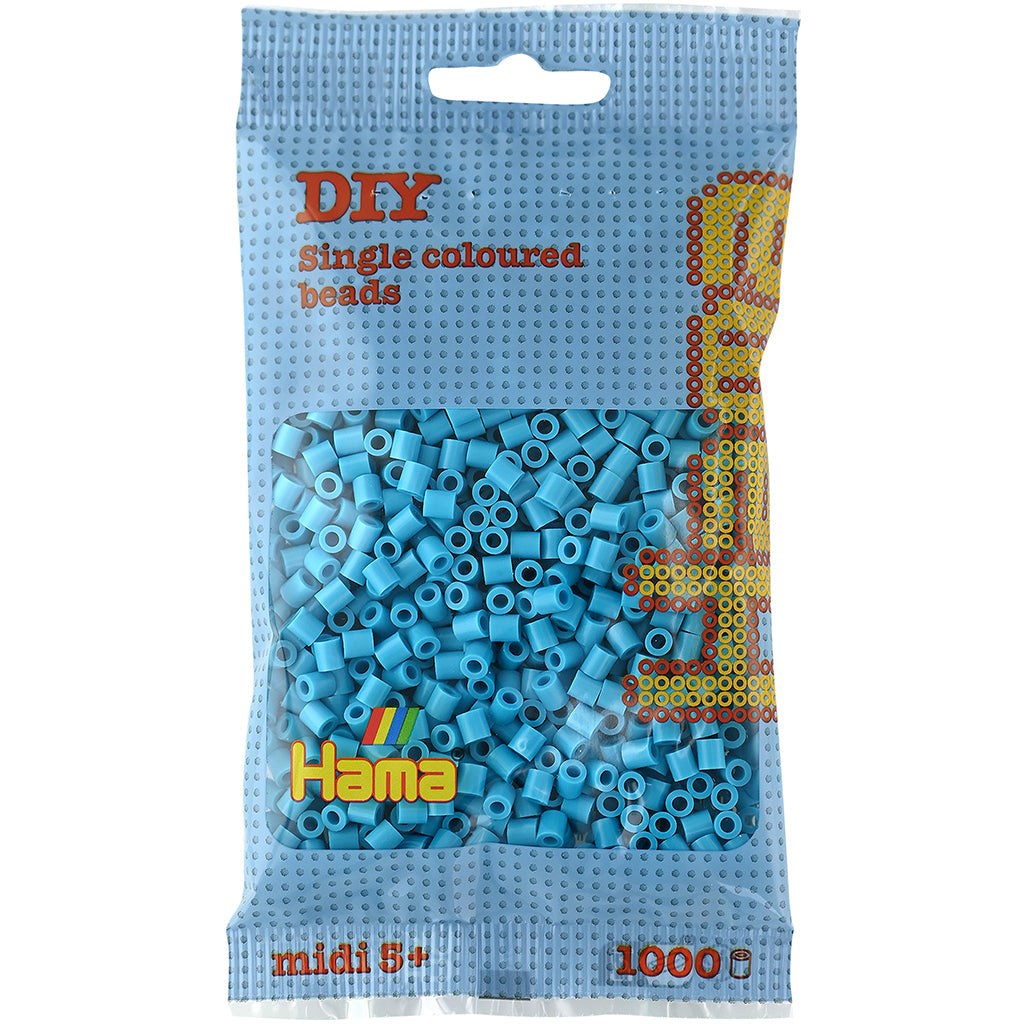 Hama Midi perler i pose, asurblå - 1000 stk